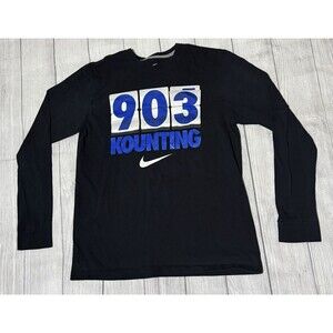 Nike 903 Kounting Coach K Duke Blue Devils Long Sleeve Shirt Men's LARGE L